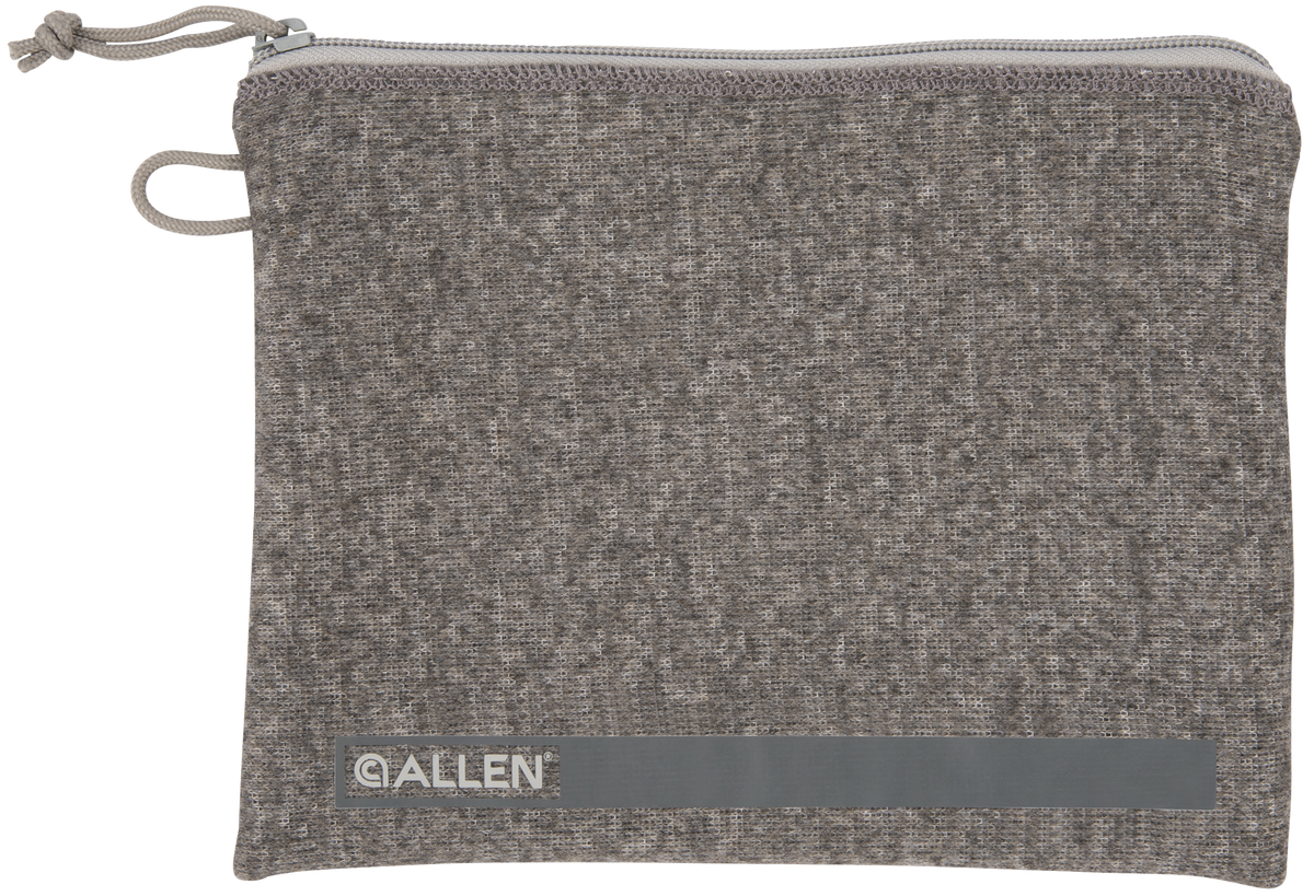Allen 3627 Pistol Pouch Gray Polyester w/Lockable Zippers & Fleece Lining