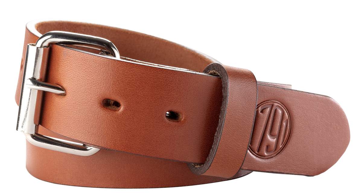 1791 Gunleather BLT-01 Gun Belt Classic Brown Leather 42/46 1.50" Buckle Closure