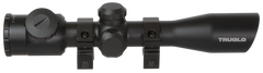 TruGlo 4x32mm Compact Crossbow Scope Illuminated Red/Green BDC Reticle - Black Matte w/ Rings