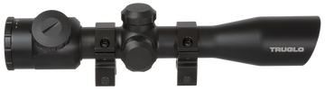 TruGlo 4x32mm Compact Crossbow Scope Illuminated Red/Green BDC Reticle - Black Matte w/ Rings