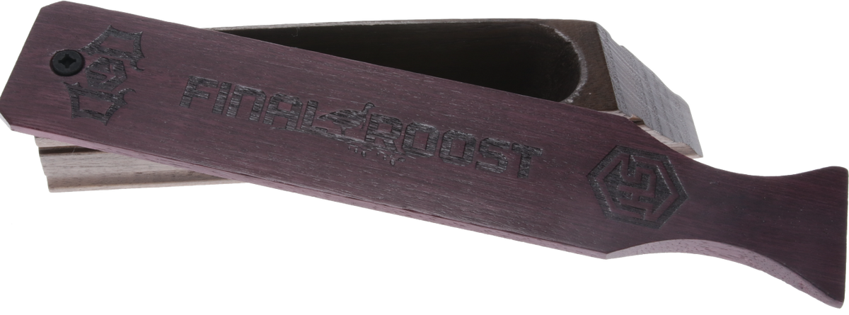 Drury Outdoors Signature Turkey Box Call - American Walnut / Purple Heart - Hand Tuned