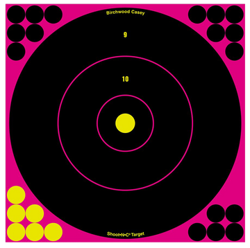 Birchwood Casey Shoot-N-C 12" Bullseye Self-Adhesive Paper Target 5-Pack
