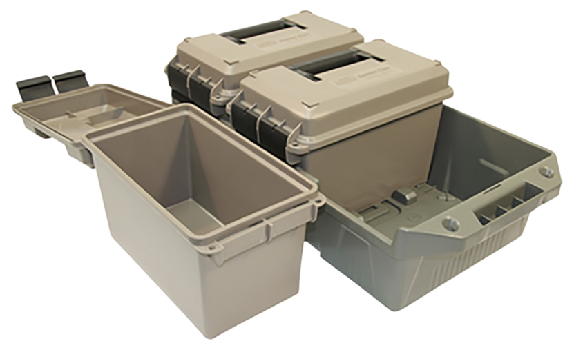 MTM Case-Gard AC3C 3-Can Ammo Crate 50 Cal Dark Earth/Army Green Polypropylene