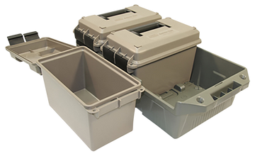 MTM Case-Gard AC3C 3-Can Ammo Crate 50 Cal Dark Earth/Army Green Polypropylene