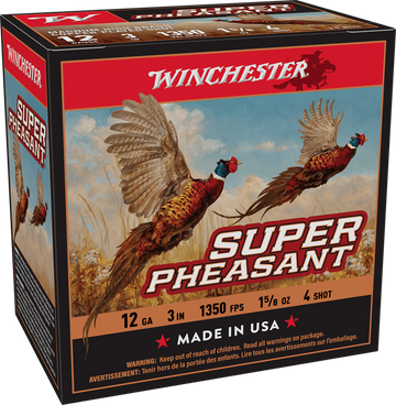 Winchester Super Pheasant Magnum 12 Gauge 3" 1-5/8 oz #4 Shot - Box or Case