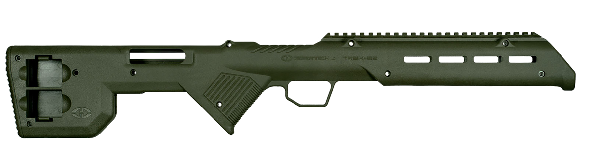 Desert Tech TREK-22 Fixed Bullpup Rifle Chassis OD Green Synthetic - Fits Ruger 10/22 26.75" OAL