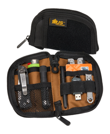 US PeaceKeeper P22039 EDC Pocket Organizer Black/Tan 1000 Denier Nylon