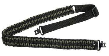 Outdoor Connection PCS-80569 Paracord Sling 1" W x 43" L Adjustable Black/Green 550 Nylon for Rifle/Shotgun