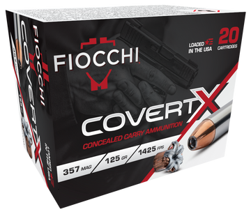 Fiocchi CovertX 357 Mag 125gr Jacketed Hollow Point 20 Bx/10 Cs - Box or Case