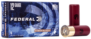 Federal F127RS Power-Shok 12 Gauge 2.75 1oz Rifled Slug 5 Rd - Box or Case