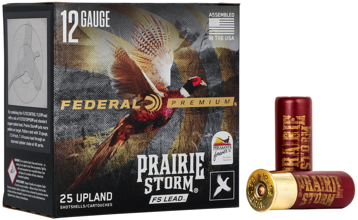 Federal Premium Prairie Storm FS 12 Gauge 2.75" 1-1/4 oz #4 Shot 25 Rd - Box or Case