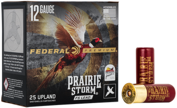 Federal Premium Prairie Storm FS 12 Gauge 2.75" 1-1/4 oz #4 Shot 25 Rd - Box or Case