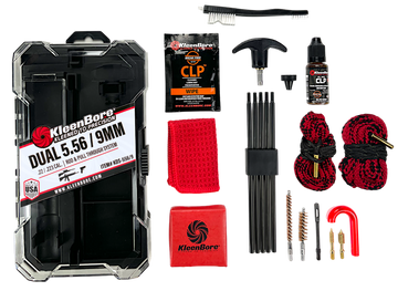 Kleen-Bore KDS556/9 Dual System Cleaning Kit 22/223/5.56/9mm w/ Rod & Rope Pull Through