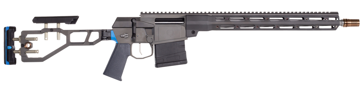 Q LLC The Fix 308 Win 16" 10+1 Bolt Action Rifle - Blue Accents