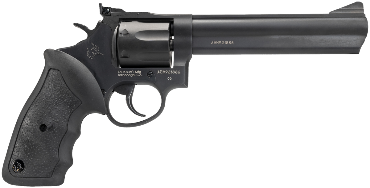 Taurus 66 357 Mag/38 Special +P 6" 7-Shot DA/SA Revolver - Matte Black Oxide