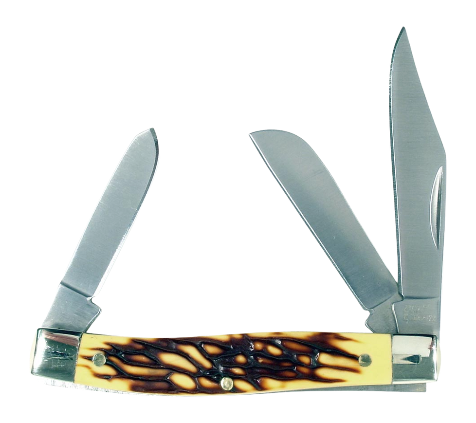 Rynoblade Knives RUKO RUK0072 440A 3-5/16" Deer Horn Folding Knife