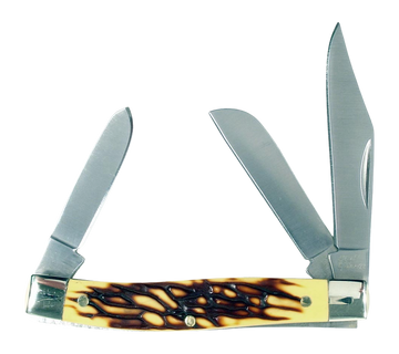 Rynoblade Knives RUKO RUK0072 440A 3-5/16" Deer Horn Folding Knife