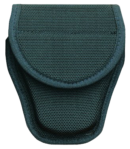 Bianchi 7300 Accumold Covered Handcuff Case Black Basketweave - Hook & Loop for 2"-2.25" Belts