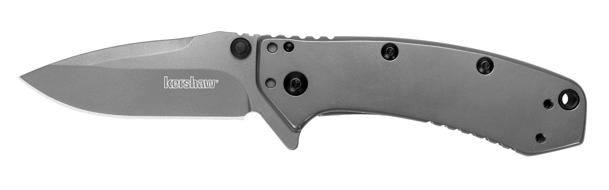 Kershaw Cryo 1555TI 2.75" Folding Drop Point Plain 8Cr13MoV Gray PVD SS Handle