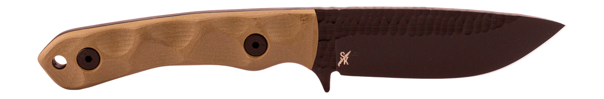 Stroup Knives GP2 3.5" Fixed Blade Plain 1095 High Carbon Steel Black Cerakote - OD Green G10 Handle