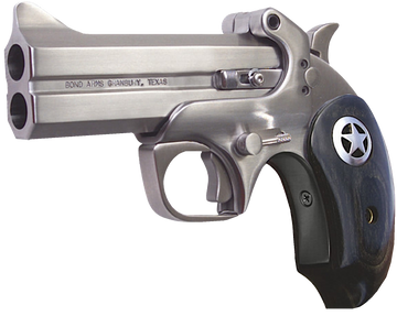 Bond Arms Ranger II 45 Colt/410 Bore 4.25" 2-Rd Derringer - Ext. Black Ash/Star Grip - Stainless