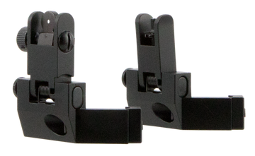 TacFire IS003 45 Degree Flip Up Iron Sight Set Spring-Loaded Black Anodized AR-15