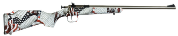 Crickett KSA3168 Youth 22 LR 16.12" 1-Rd Bolt Action Rifle - American Flag Synthetic Stock