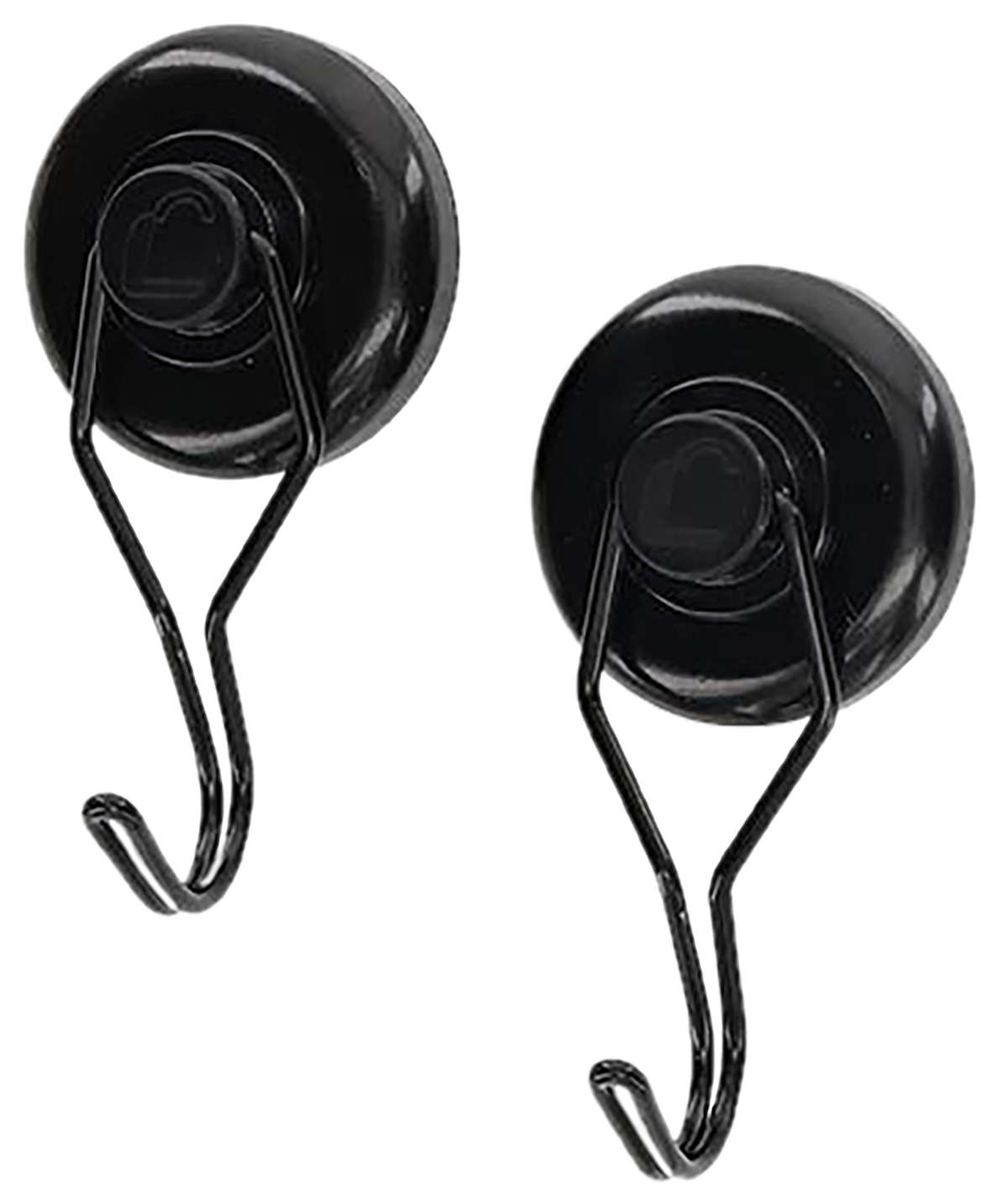 Lockdown 1215354 Magnetic Hook 20 lb Black Steel 2-Pack