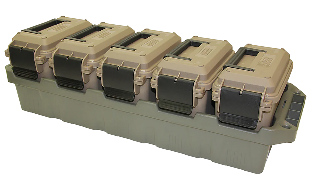 MTM Case-Gard AC5C 5-Can Ammo Crate Mini Dark Earth / Army Green Polypropylene