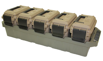 MTM Case-Gard AC5C 5-Can Ammo Crate Mini Dark Earth / Army Green Polypropylene