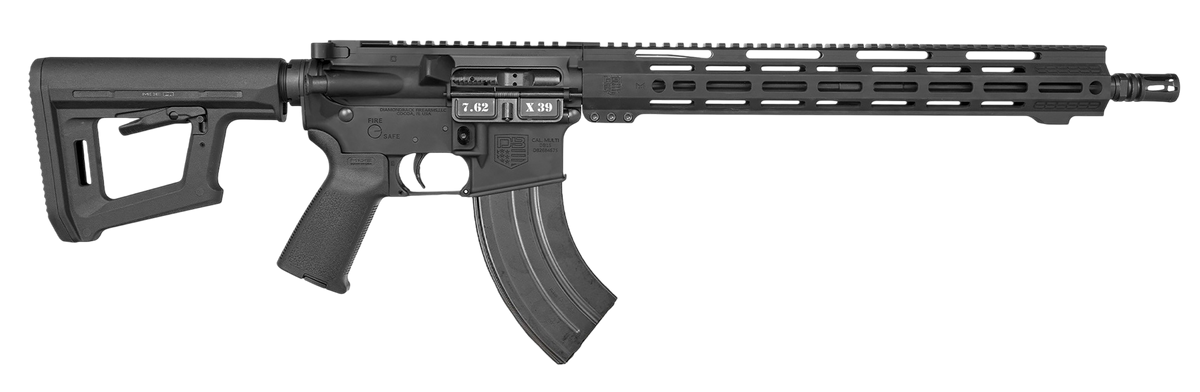 Diamondback DB15 Carbon Series 7.62x39mm 16" 28+1 Semi-Auto AR-15 Rifle