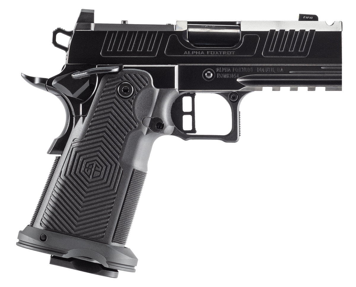 Alpha Foxtrot AF1911 Romulus 9mm Luger 3.5" 20+1 Semi-Auto Pistol - Black DLC - Ported