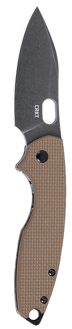 Columbia River CRKT Pilar III 2.97" Folding Spear Point Plain Stonewashed D2 Brown G10/SS Frame Lock Knife