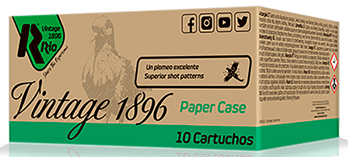 Rio Ammunition Vintage 1896 Paper Flyer 12 Gauge 2.75" 1-1/4 oz #8 Shot 10 Rd - Box or Case
