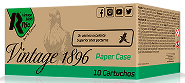 Rio Ammunition Vintage 1896 Paper Flyer 12 Gauge 2.75" 1-1/4 oz #8 Shot 10 Rd - Box or Case