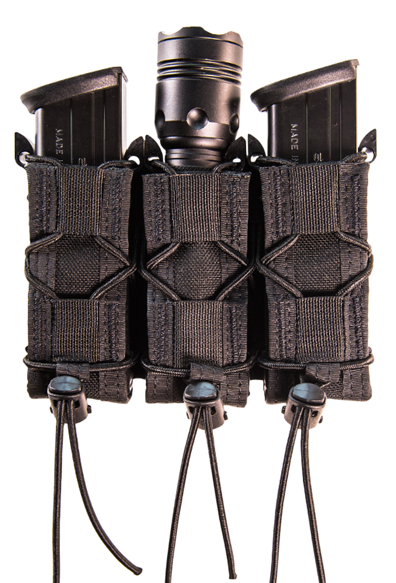 High Speed Gear TACO Triple Pistol Mag Pouch Black Nylon Belt Mount