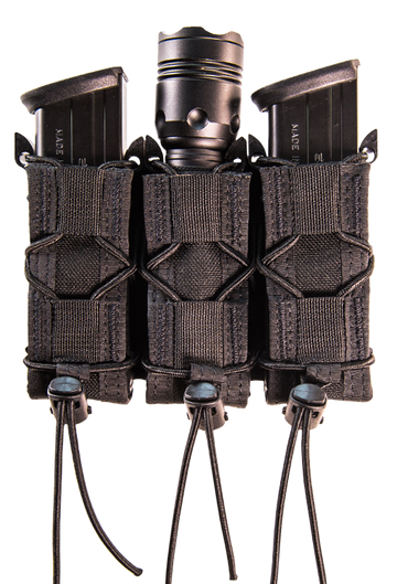 High Speed Gear TACO Triple Pistol Mag Pouch Black Nylon Belt Mount