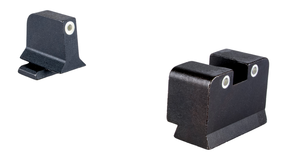 Trijicon Bright & Tough Suppressor/Optic Height Night Sight Set for Sig Sauer 9mm / .357 SIG P225/P226/P228/P239/P320 - Green Tritium White Outline