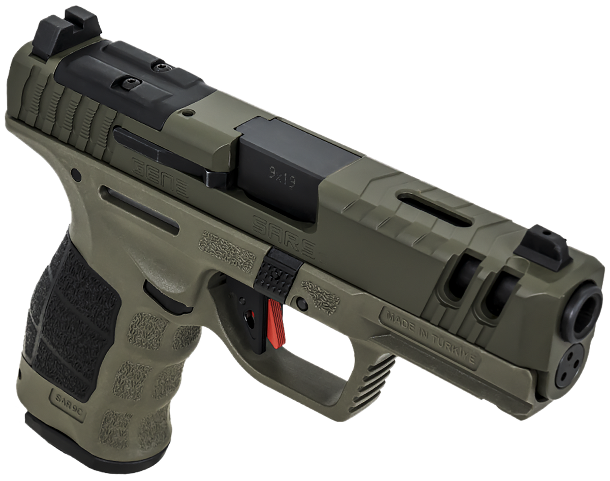 SAR USA SAR9 C Gen3 Compact 9mm 4" 15+1 Semi-Auto Pistol - OD Green
