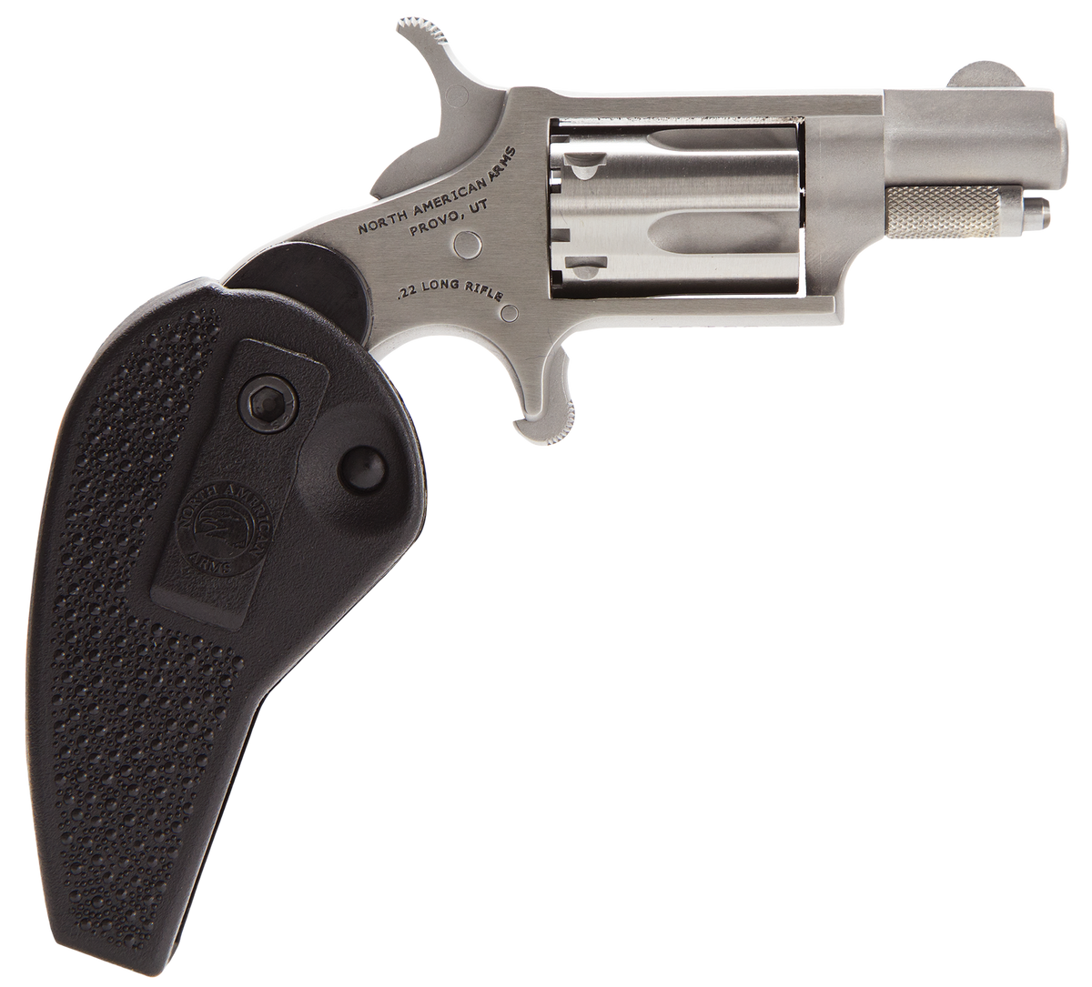 North American Arms 22LRHG Mini-Revolver 22 LR 1.13" 5-Shot SAO Revolver - Black Synthetic Holster Grip