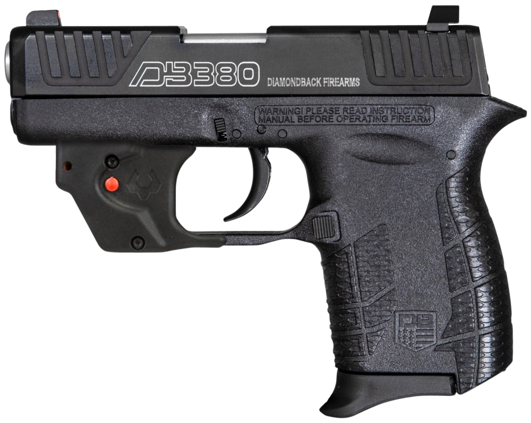 Diamondback DB380 Gen4 380 ACP 2.80" 6+1 DAO Pistol w/Viridian Laser - Mint Polymer Frame