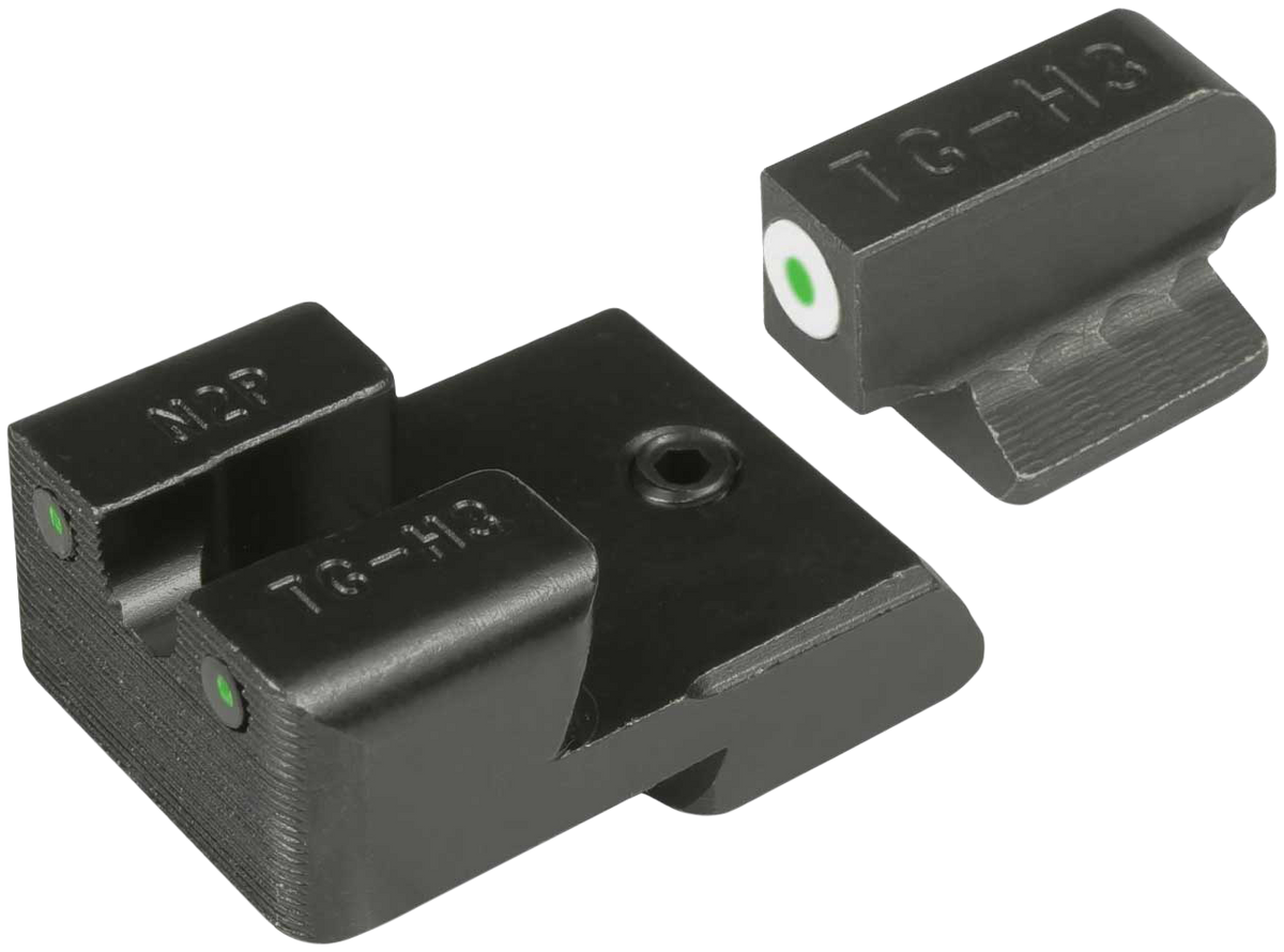 TruGlo Tritium Pro 1911 3" Officer & 4.25" Green Tritium Night Sight Set - Black Nitride