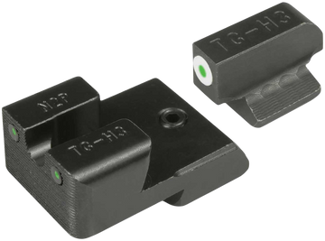 TruGlo Tritium Pro 1911 3" Officer & 4.25" Green Tritium Night Sight Set - Black Nitride