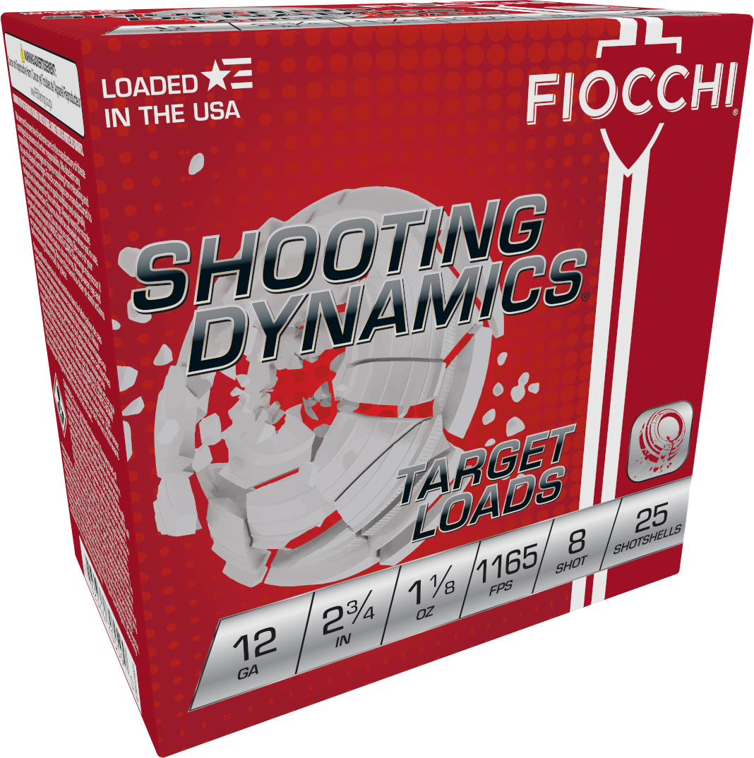 Fiocchi Shooting Dynamics Target 12 Gauge 2.75" 1-1/8 oz 8 Shot - Box or Case