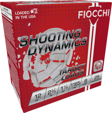 Fiocchi Shooting Dynamics Target 12 Gauge 2.75" 1-1/8 oz 8 Shot - Box or Case