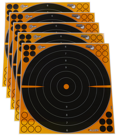 EZ-Aim 15227 Splash Reactive Self-Adhesive Paper 16" Bullseye Black/Orange - 5 Pack