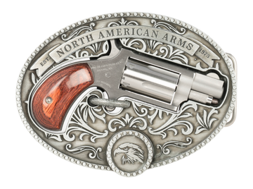 North American Arms Chuckwagon 22 Mag 1.13" 5-Shot SAO Mini-Revolver - Belt Buckle