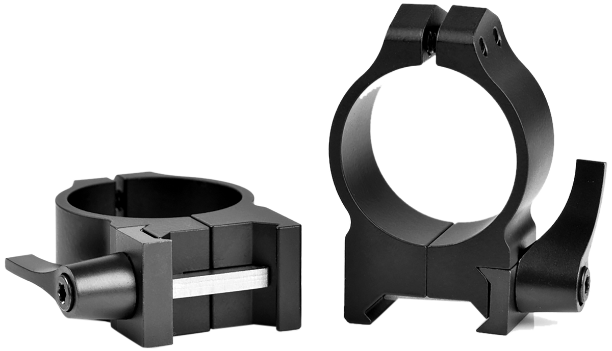 Warne 214LM Maxima 30mm Medium Quick Detach Vertical Scope Rings - Matte Black