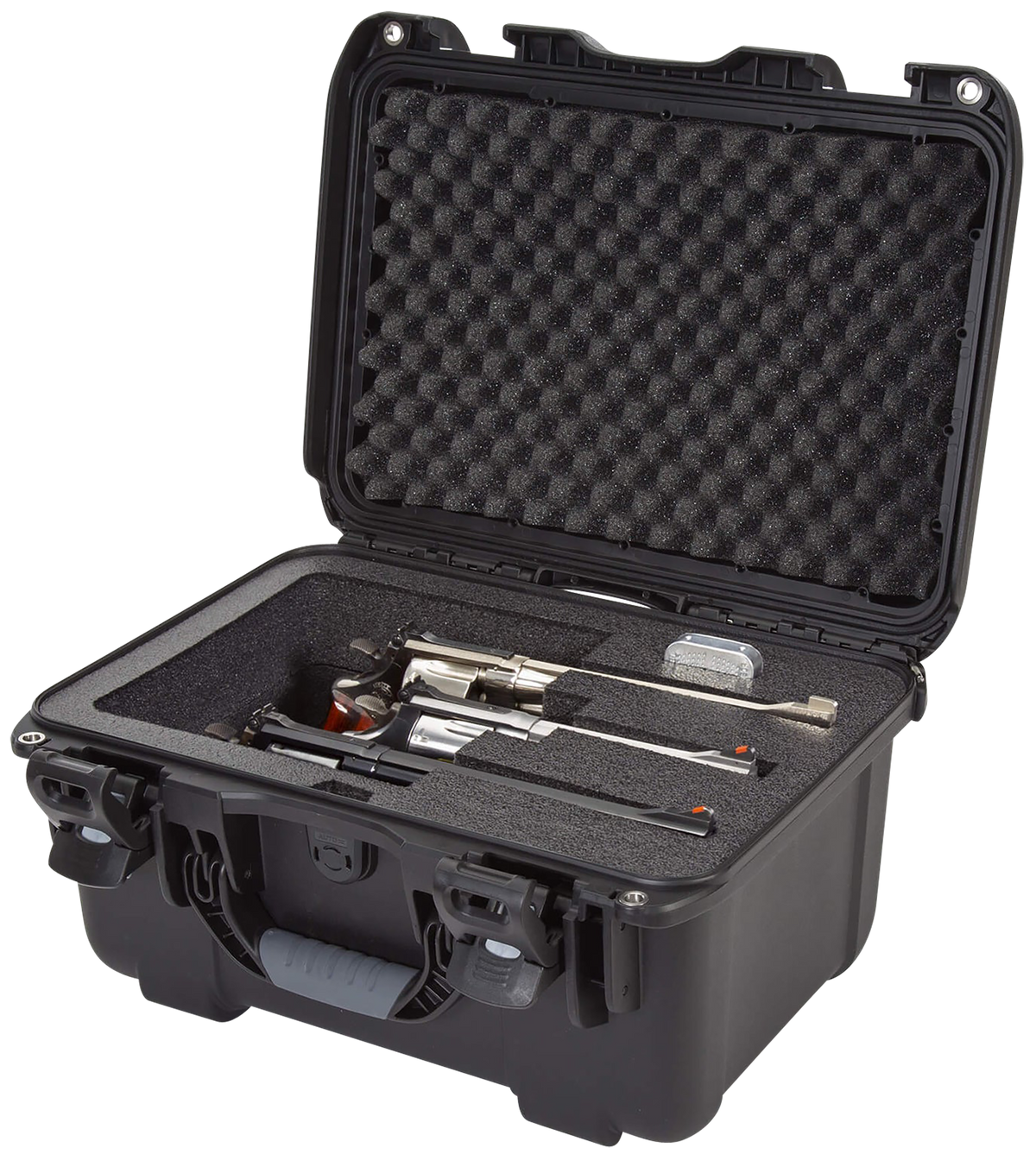 Nanuk 918 3-Up Revolver Case Black Polymer w/ Foam Padding