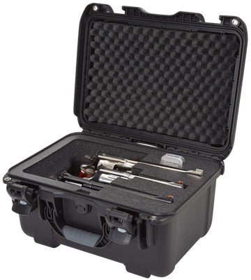 Nanuk 918 3-Up Revolver Case Black Polymer w/ Foam Padding